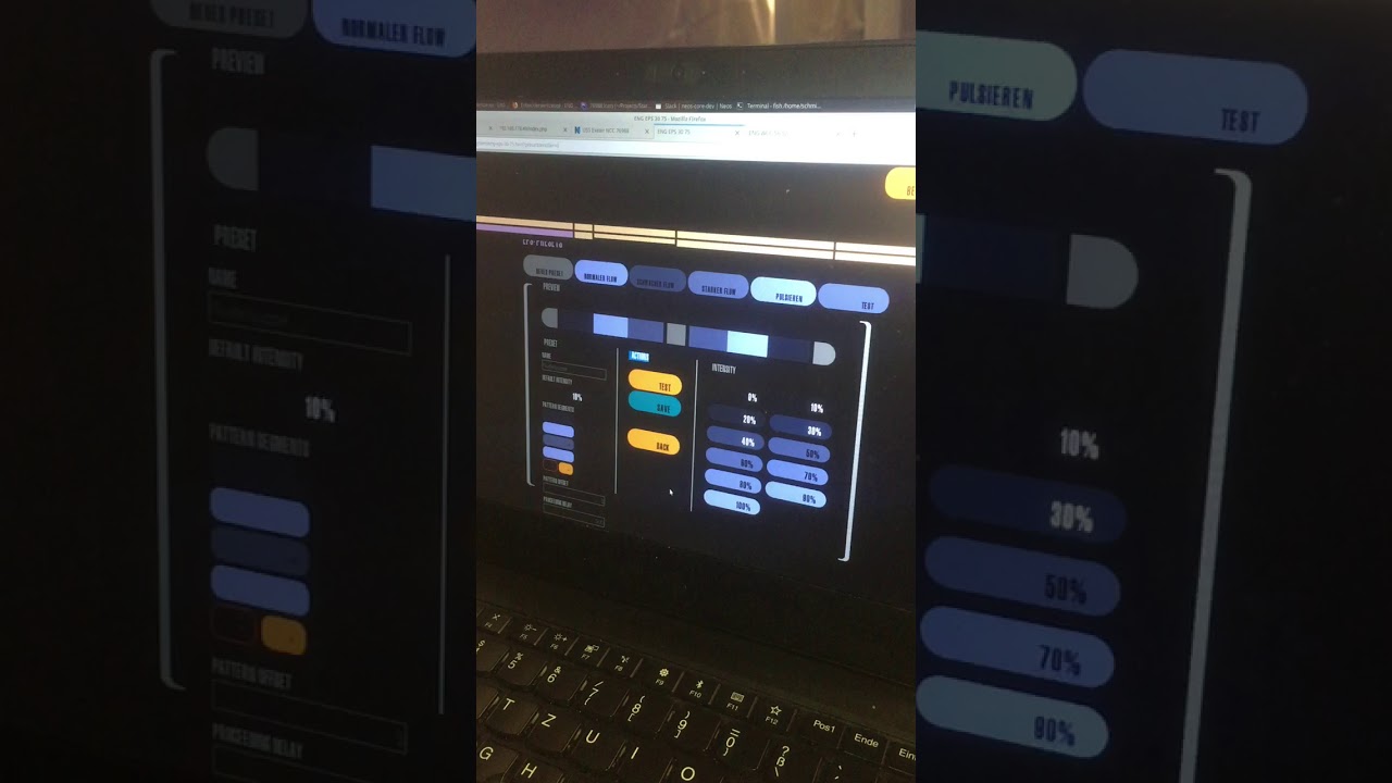 Warpkern-Steuerung mittels LCARS-Interface 