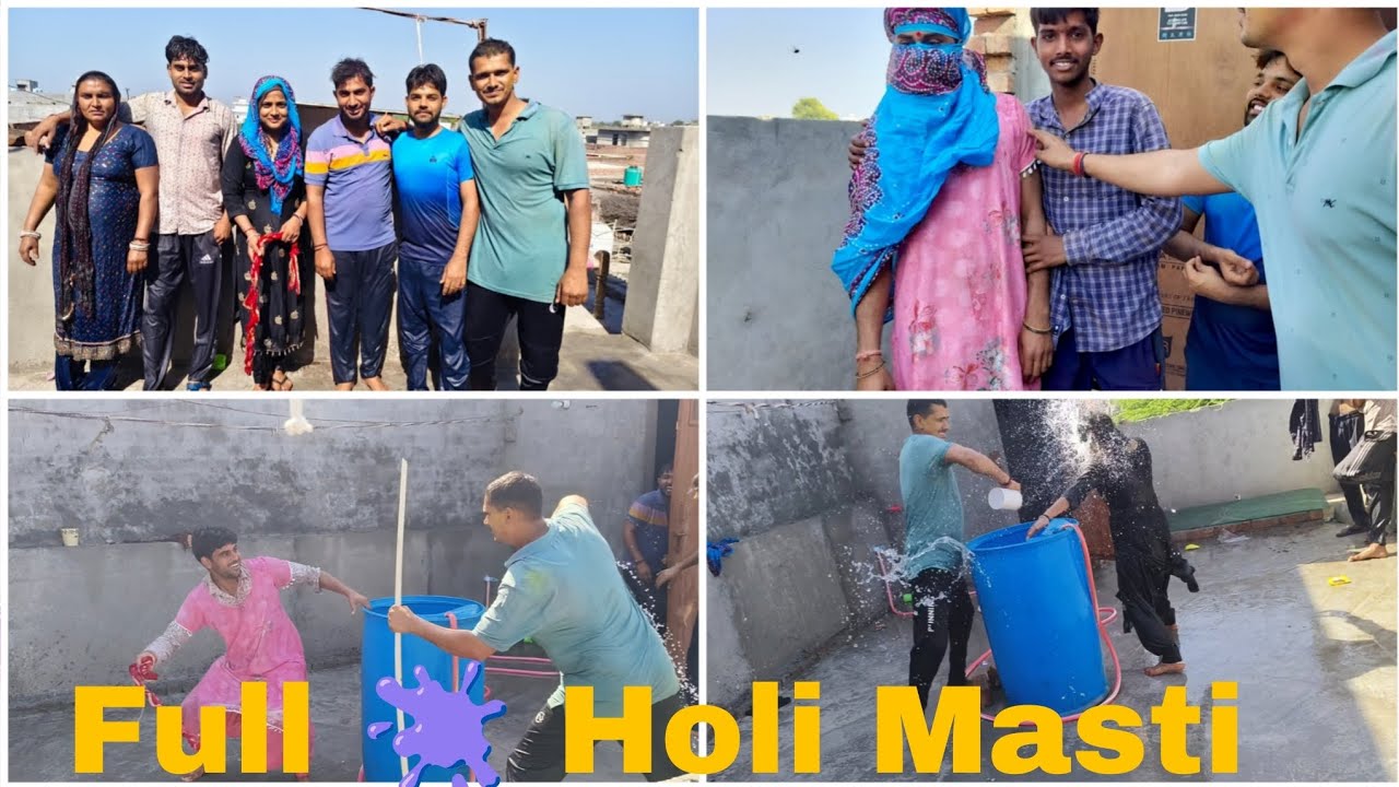 Sombir bhabhi ne Holi 🫟 pe khub pitai ki #vlog #viralvideo #viral #funny #comedy #youtube #elvish 
