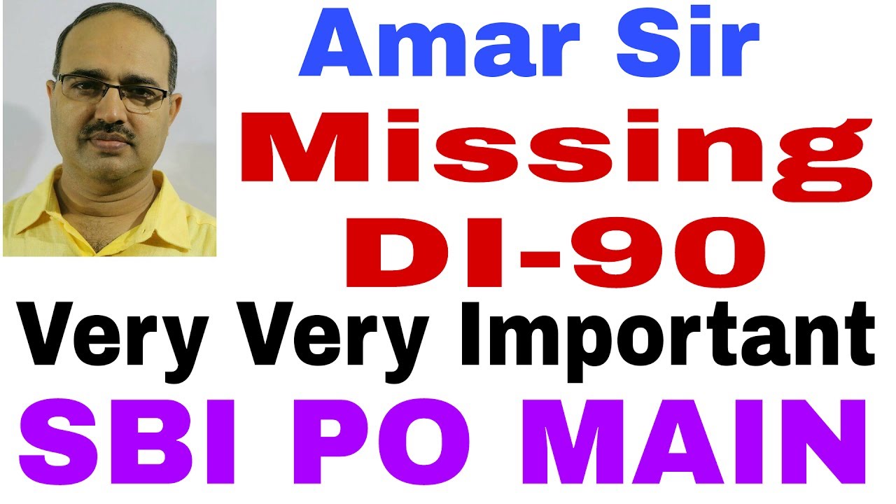 Data Interpretation questions for bank PO | MISSING DI-90 | Most Important for SBI PO MAIN #Amar Sir