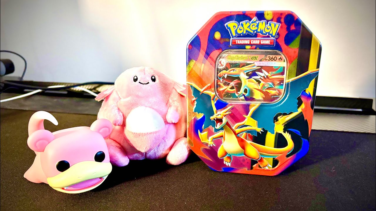 Whispered ASMR | Opening Mega Charizard Y EX Tin (Pokémon Cards for Sleep)