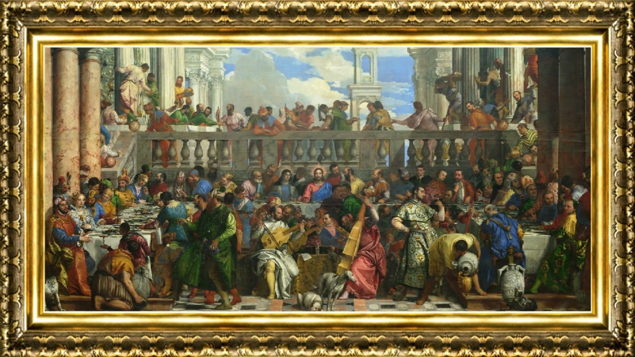 Paolo Veronese - The Wedding at Cana (1562-63) | Framed Fine Art Screensaver for TV