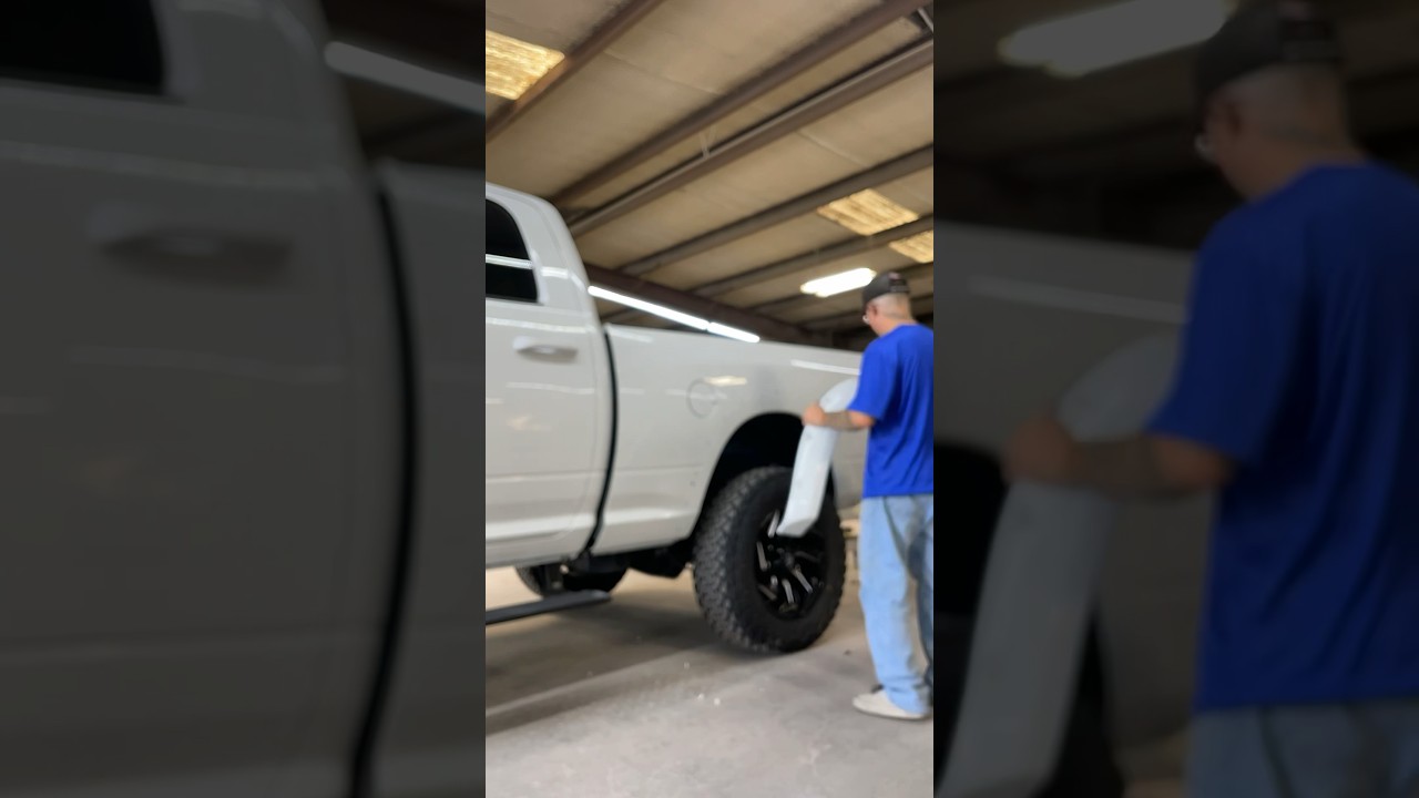 Installing fender flares on a 2023 Ram 2500.