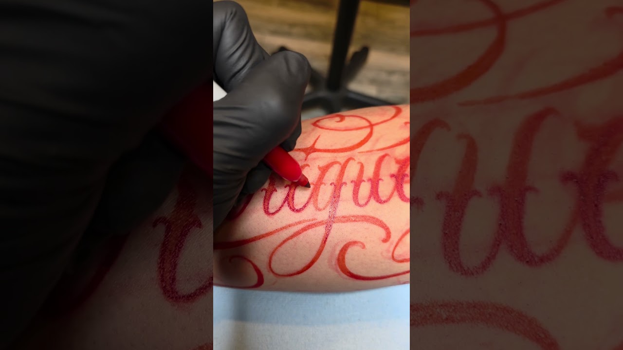 CUSTOM SCRIPT LETTERING DRAWING/TATTOO FREEHAND #calligraphy #tattoo #letteringdrawing