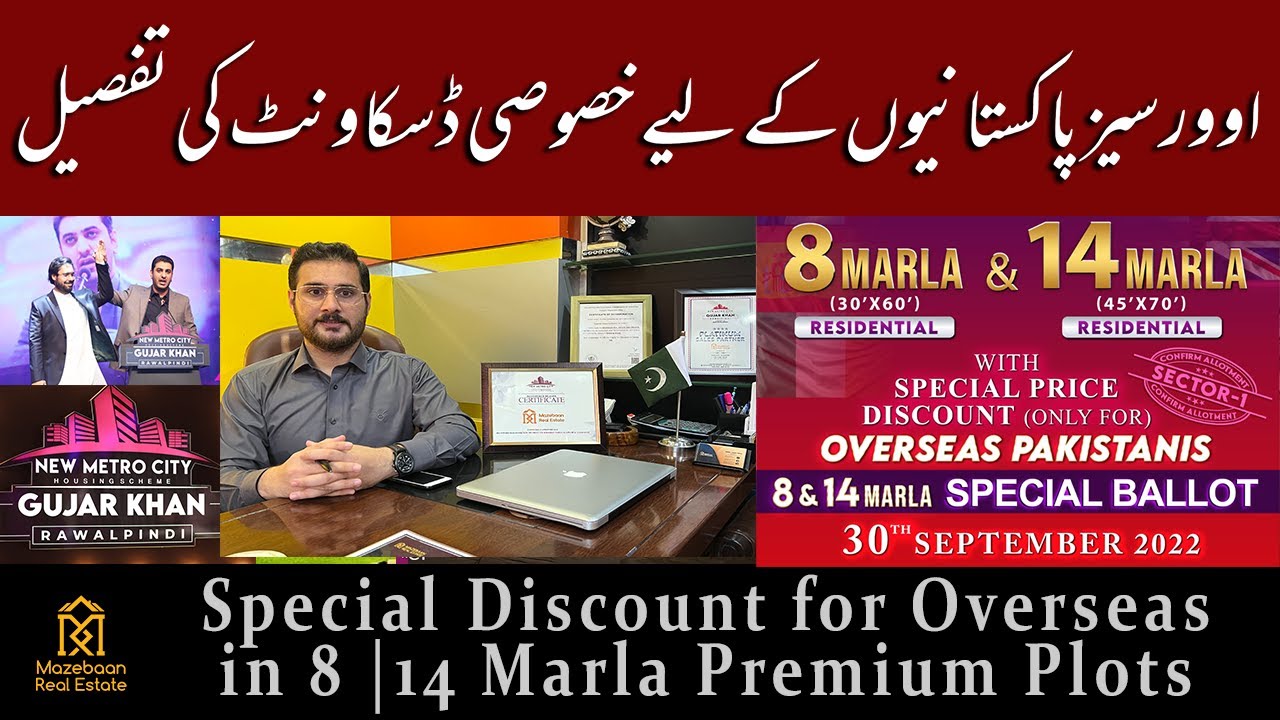 Special Discount for Overseas Pakistanis | New Metro City Gujar Khan | Mazebaan Real Estate