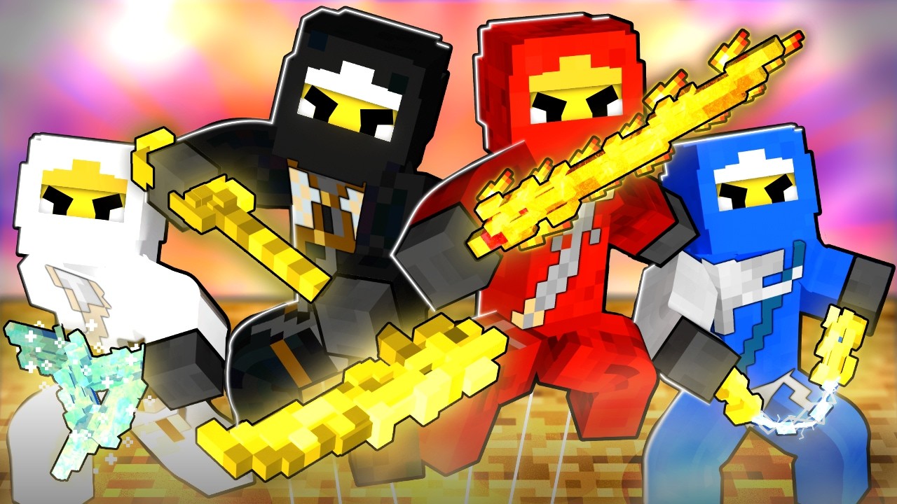5 друзей против Minecraft Ninjago Survival #1