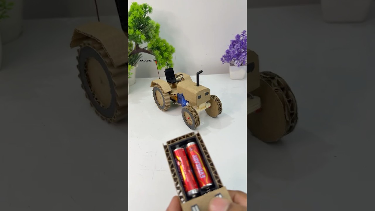 New Update rc tractor with DC Motor #rc#minitractor #youtubeshorts #DIY #motor #toys