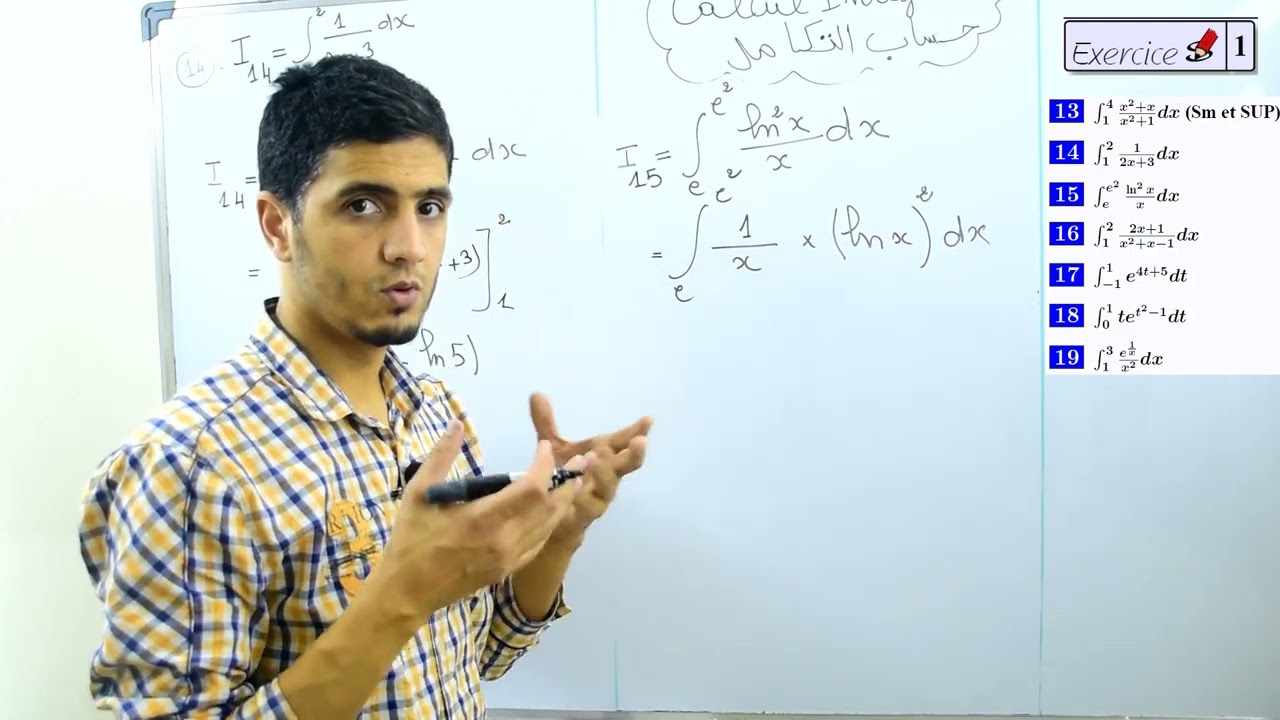Calcul Intégral   [Exercice 1 partie 3][ intégral 13 a19]