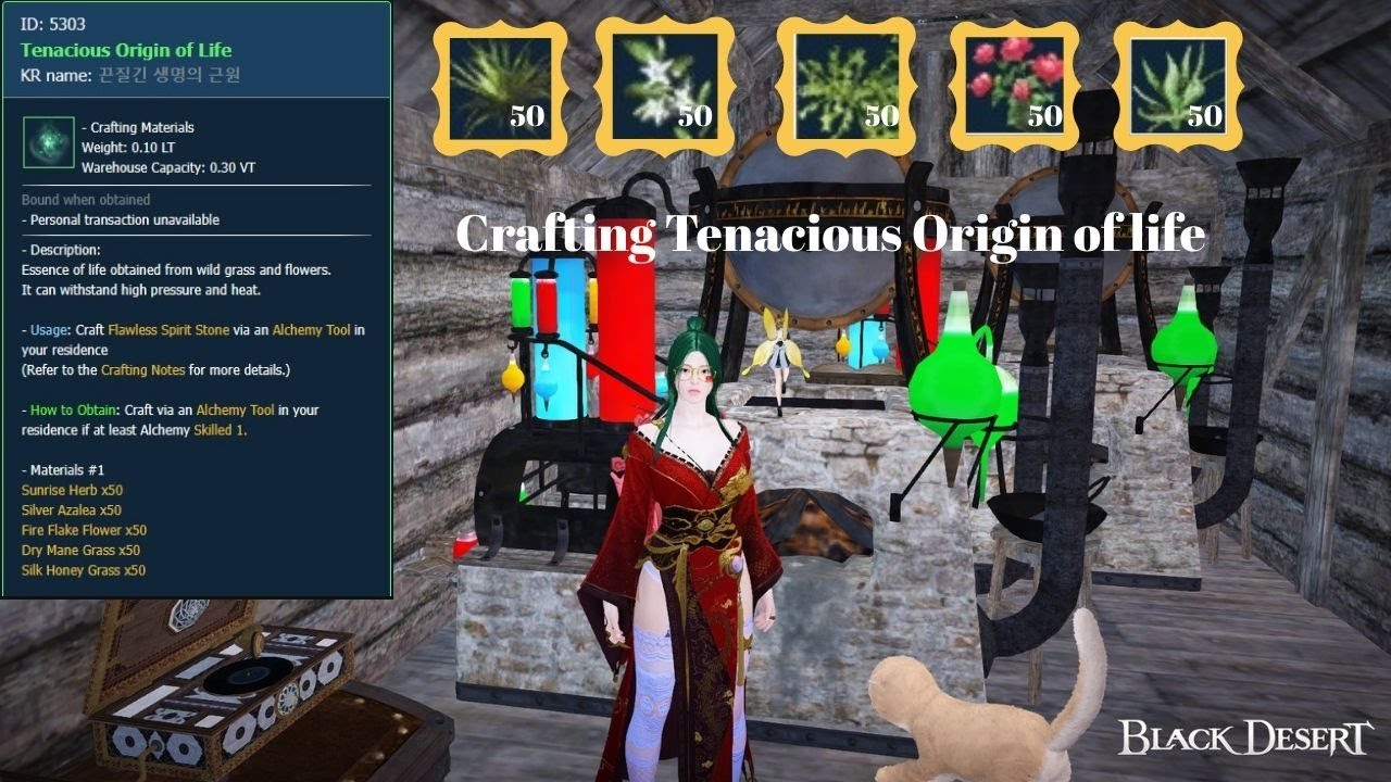Behr Herbs Using with Alchemy (Tenecious Origin of Life Crafting)