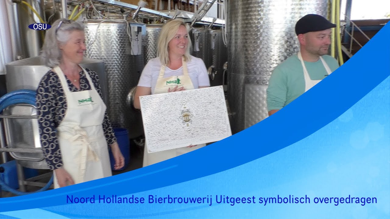 Symbolische overdracht van de Noord Hollandse Bierbrouwerij Uitgeest