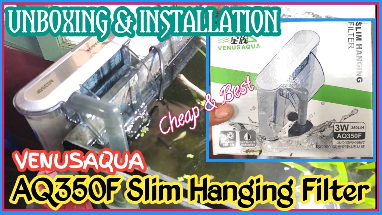 Unboxing and Installation of Hang on Back Filter! HOB filter installation! Slim Hanging Filter