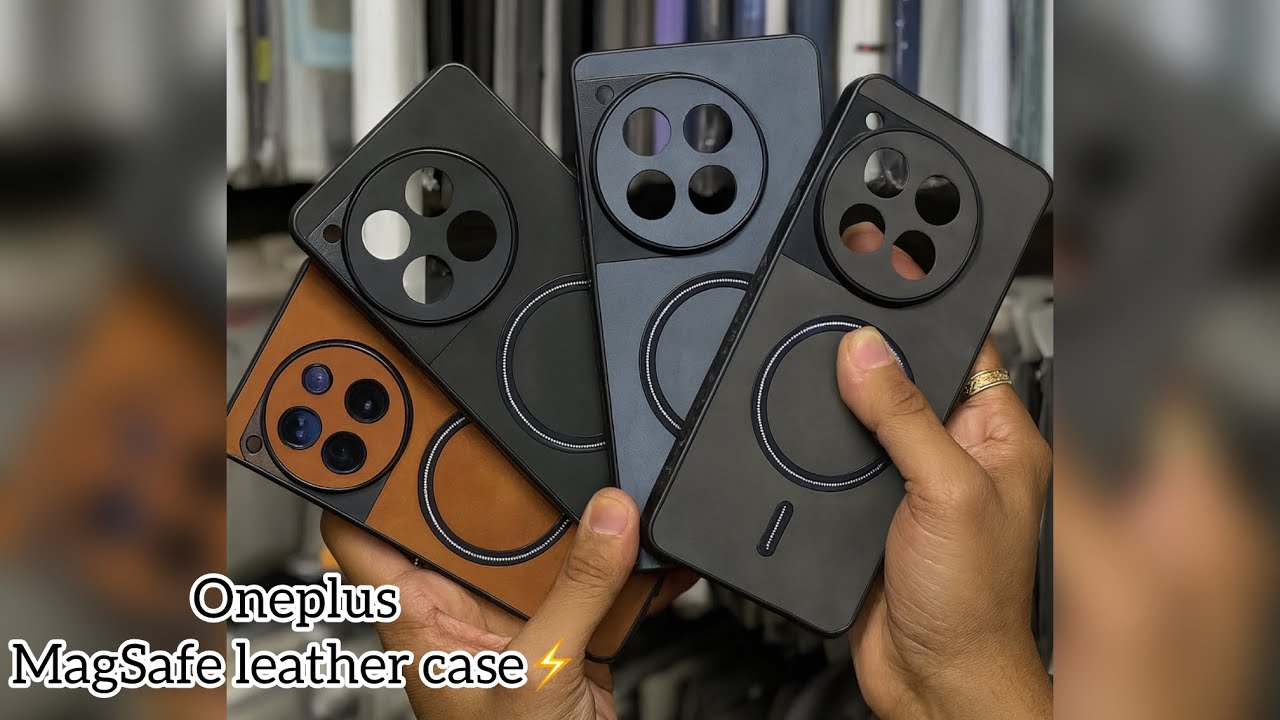 Best High Quality Magnetic MagSafe Leather Back Case Cover for Oneplus 13R / Oneplus 12R / Oneplus12