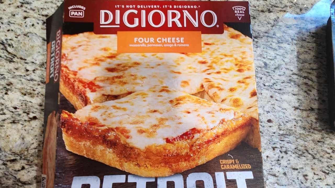DiGiorno Four Cheese Detriot Pizza Review #pizza #pizzalover