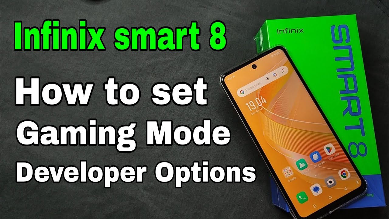How to set gaming mode developer options on the Infinix Smart 8 cellphone