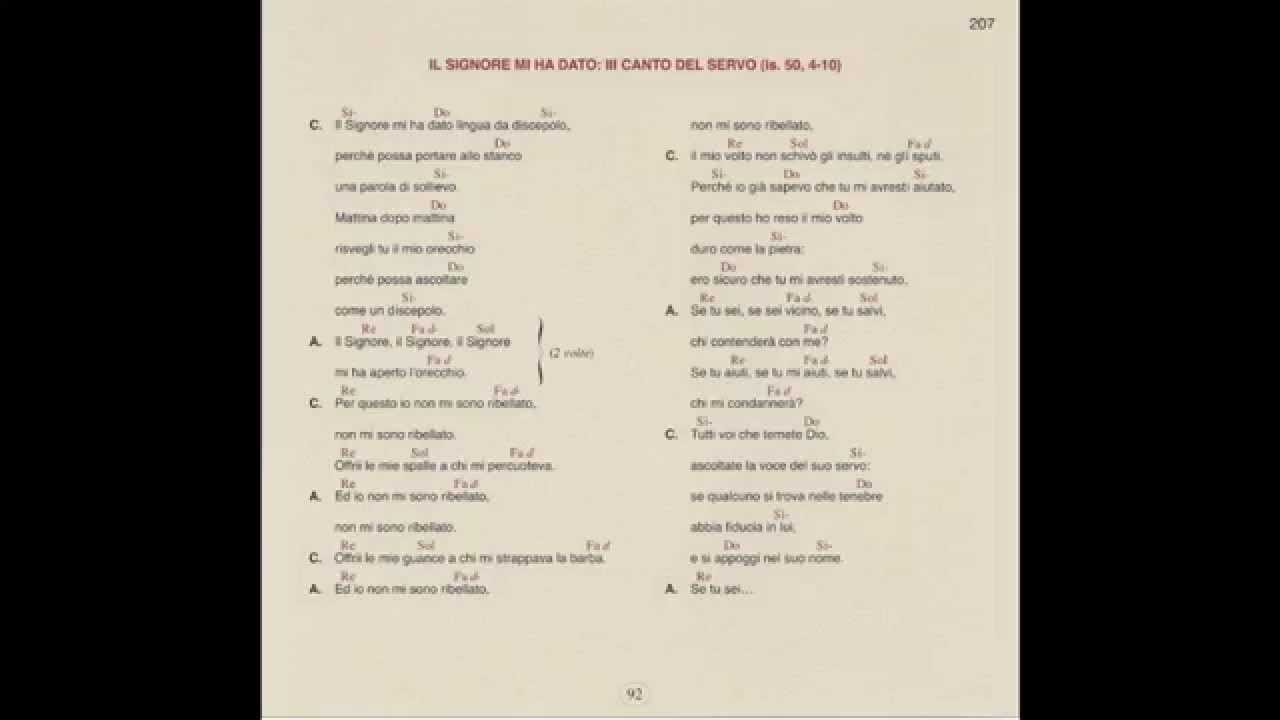 Il Signore mi ha dato: III Canto del servo - Kiko Argüello - Cammino Neocatecumenale