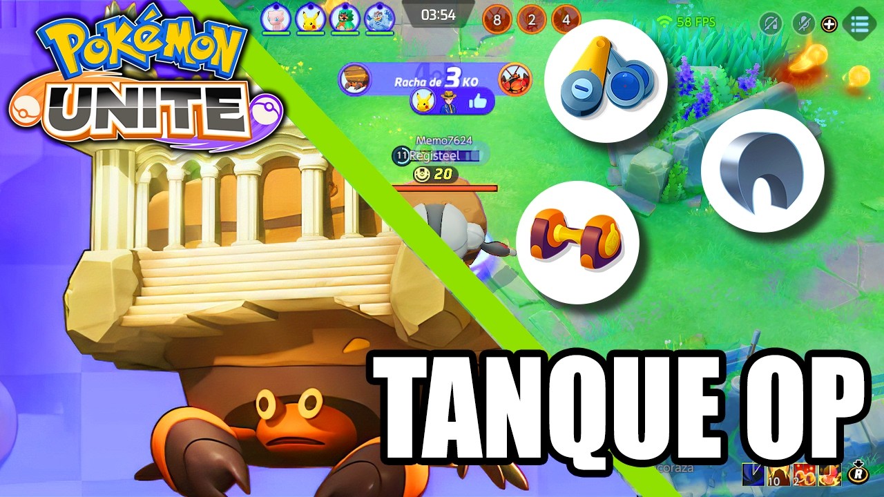 Será Crustle el MEJOR Tanque en Pokemon Unite ?!?!?!?! | Gameplay,  Build y Moveset