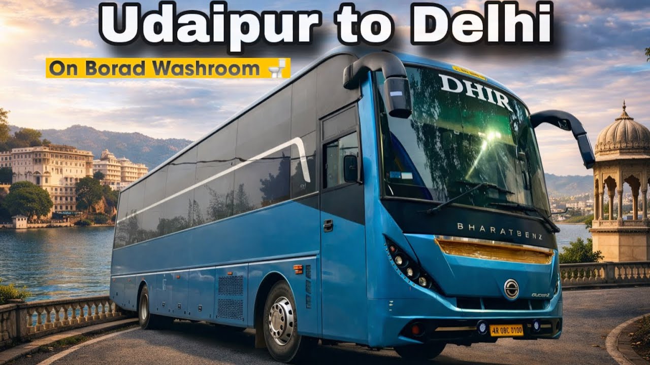 Udaipur to Delhi | Most Luxurious Bus On Board Washroom Facility | Globe Hopper Mobility 