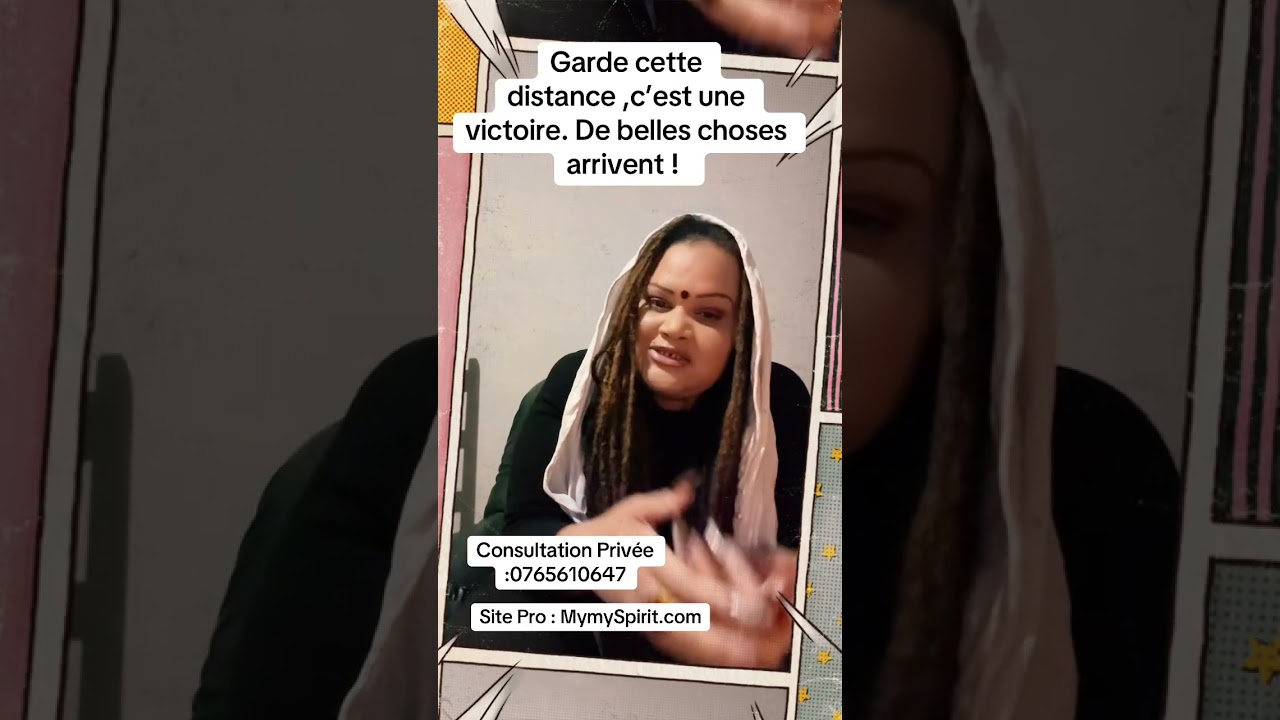 Garde cette distance c’est une victoire. De belles choses arrivent ! 