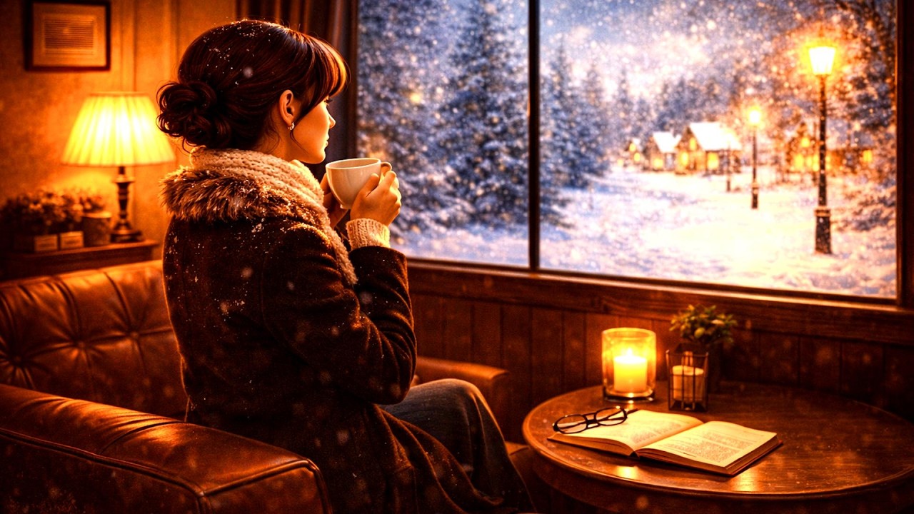 Can’t Sleep at AM 3 ☕ | Snowy Night Jazz