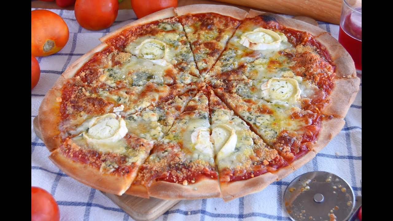 Pizza 4 quesos casera IRRESISTIBLE
