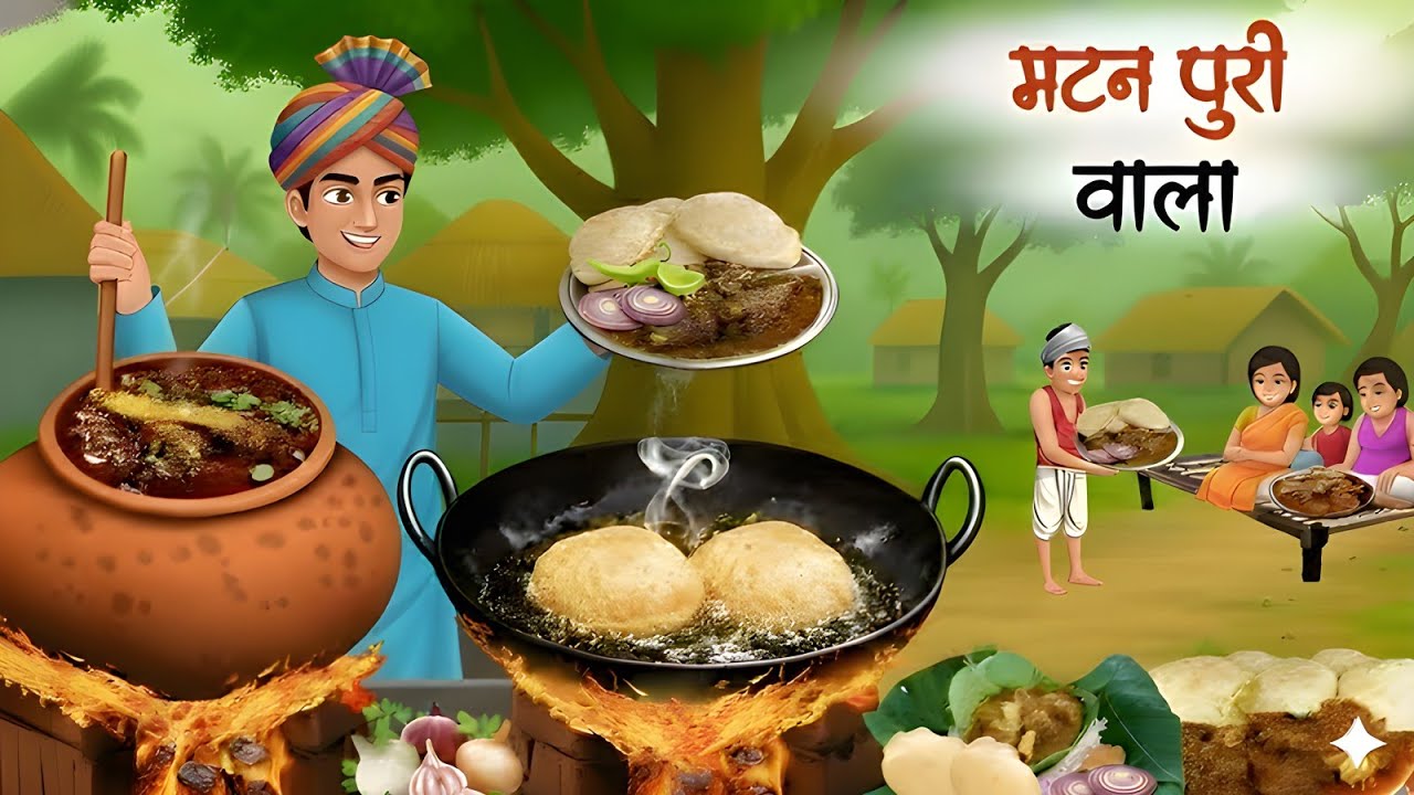 मटन पुरी वाला।Matan puri wala। Hindi kahani। moral story। cartoon kahani।