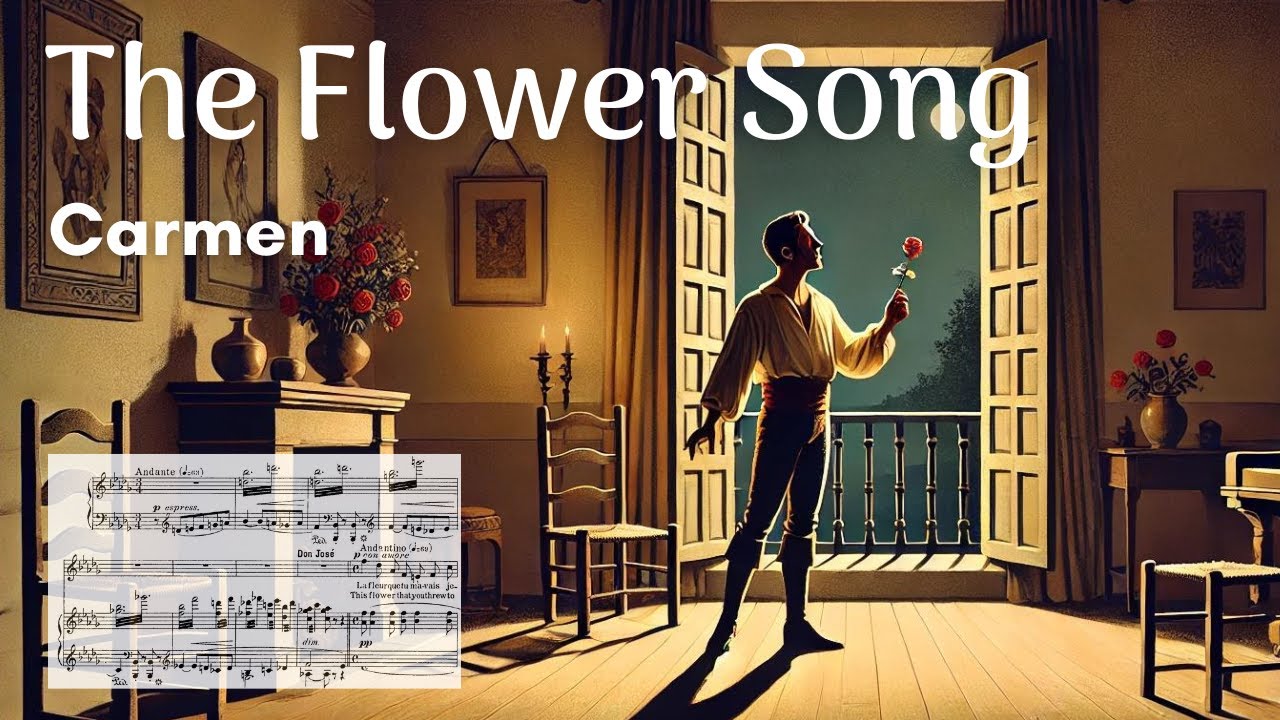 🎻Full Orchestra Accompaniment with Score🎺 // The Flower Song (La fleur que tu m'avais Jetée)
