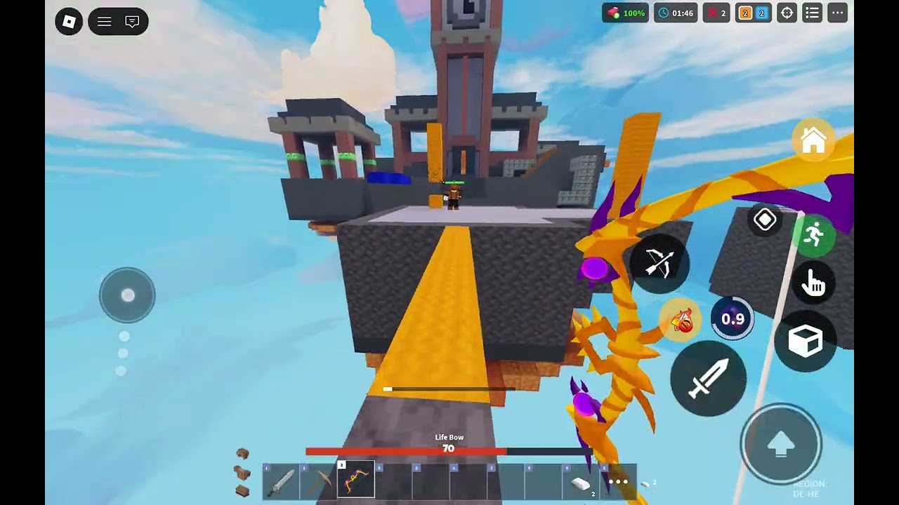Using the Nazar kit in Roblox bedwars 