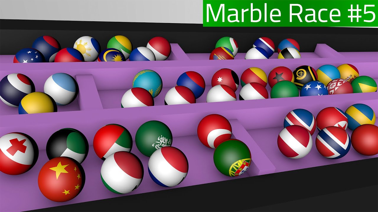 Countryballs Marble Race 3D #5 | Countries Marble Race Cup