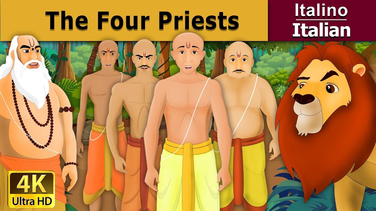 I quattro sacerdoti indiani | Four Brahmins in Italian | Favole Per Bambini | Fiabe Italiane