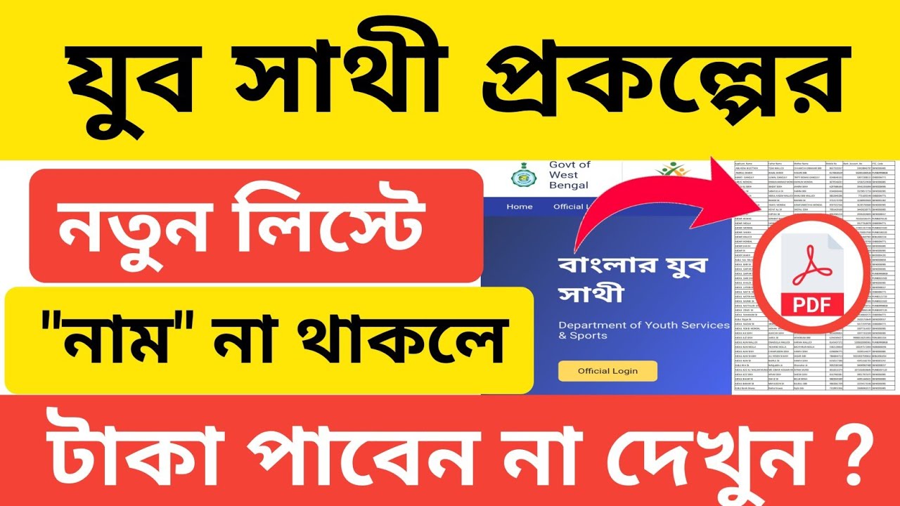 Yuba Sathi Prokolpo New List Published  | Yuba Sathi Prokolpo Status check | yuba sathi Online Apply