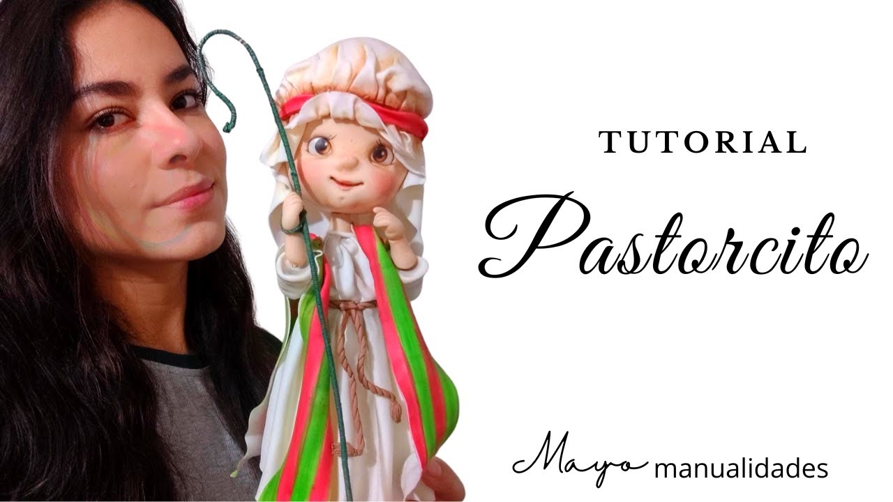 Tutorial pastorcito para nacimiento | porcelana fría | pasta flexible | cold porcelain