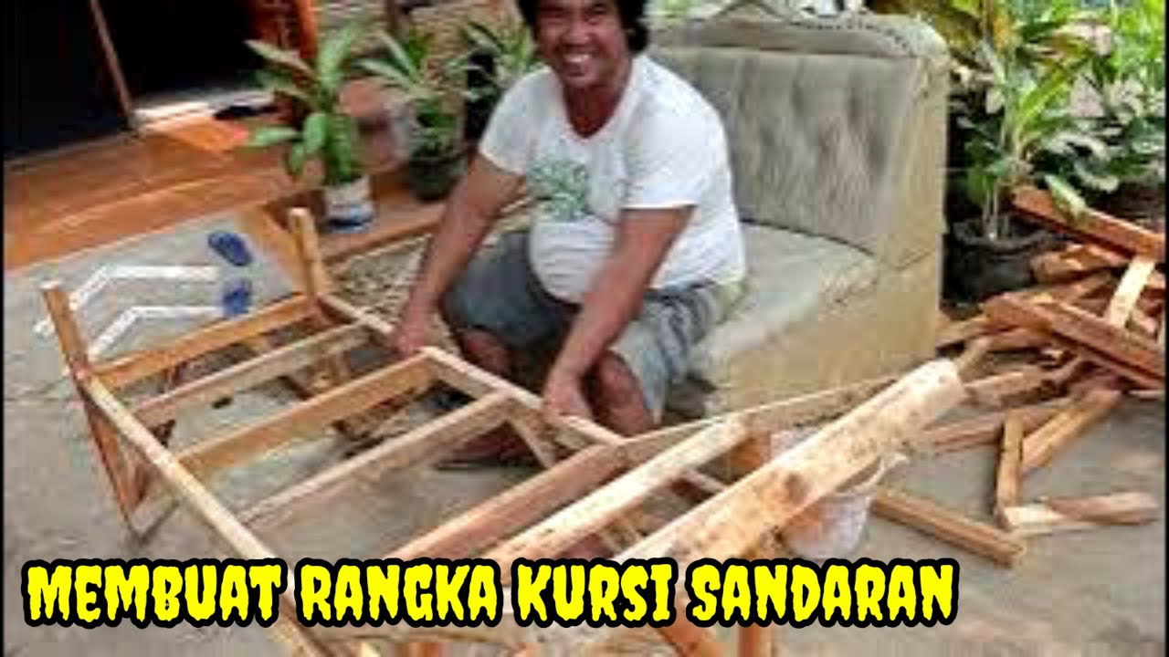 Membuat rangka kursi bambu sandaran