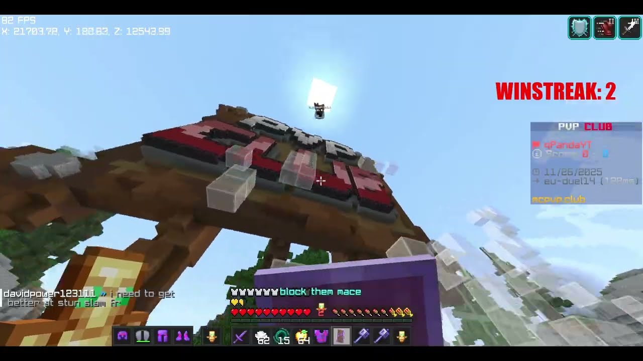 Can I Get A 3 Winstreak In Mace..... | Minecraft