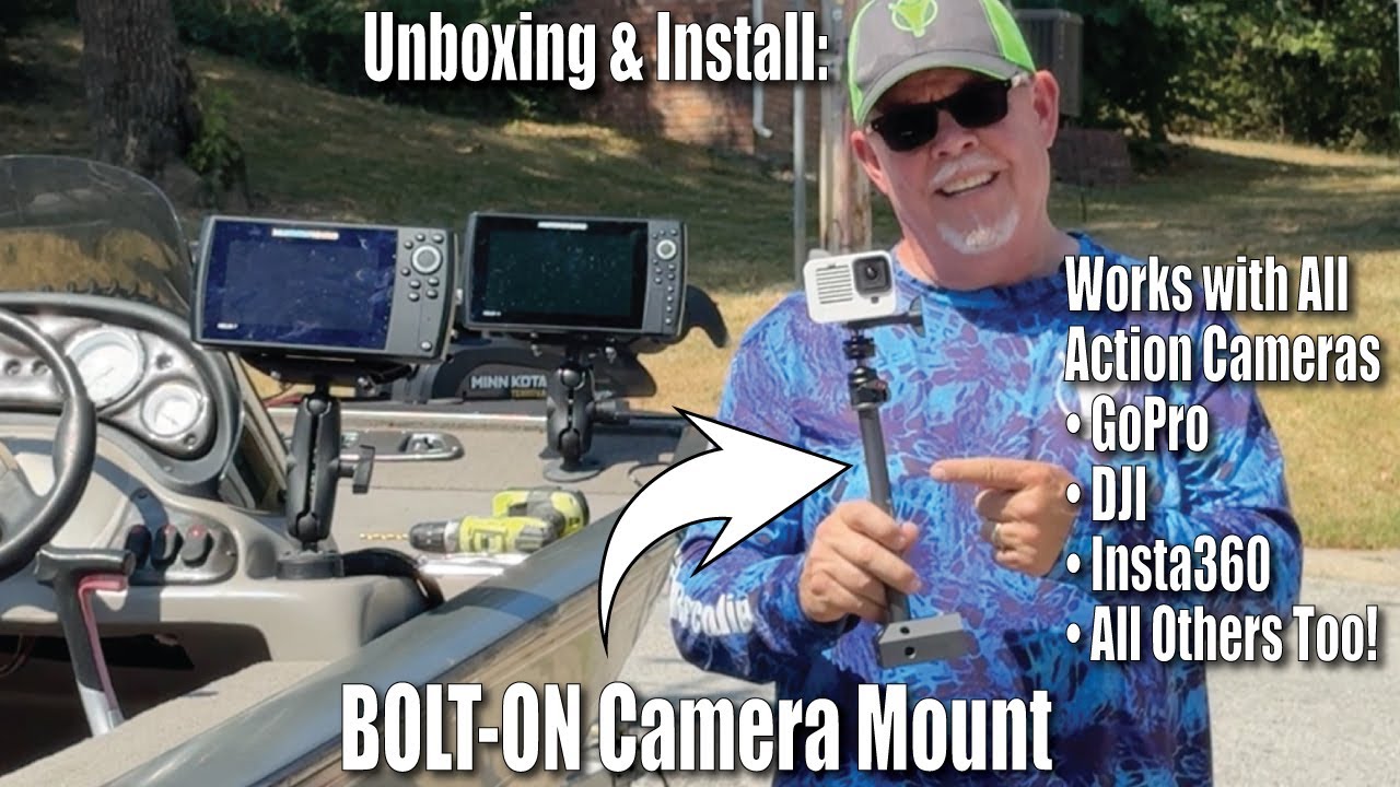 Unboxing / Installation BOLT-ON GoPro Boat Mount for Tournament Anglers (GoPro, DJI, Insta360, etc.)
