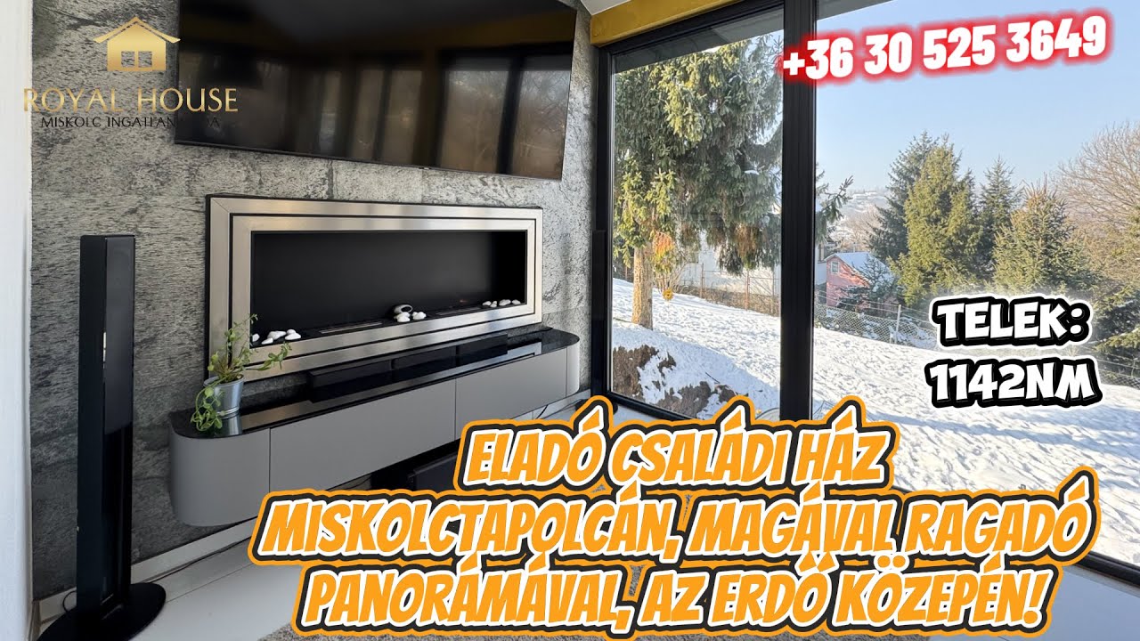 Eladó családi ház Miskolctapolcán csodálatos erdei környezetben, MAGÁVAL RAGADÓ PANORÁMÁVAL!