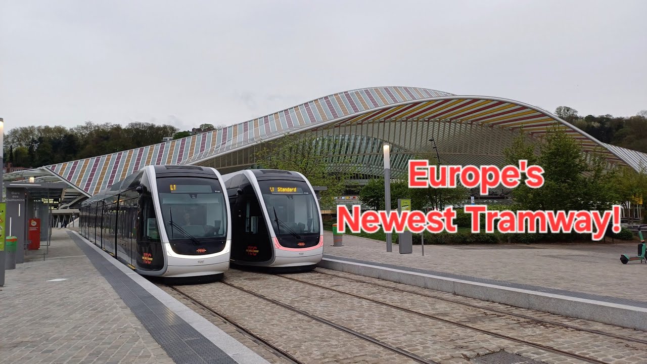 Brand New Liège Tramway Test Running.