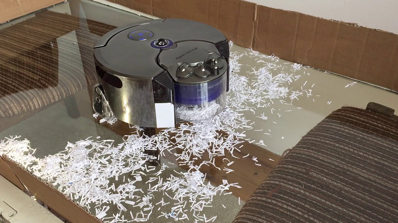 DYSON 360 EYE vs. paper particles [max mode] | kawałki papieru [tryb max]