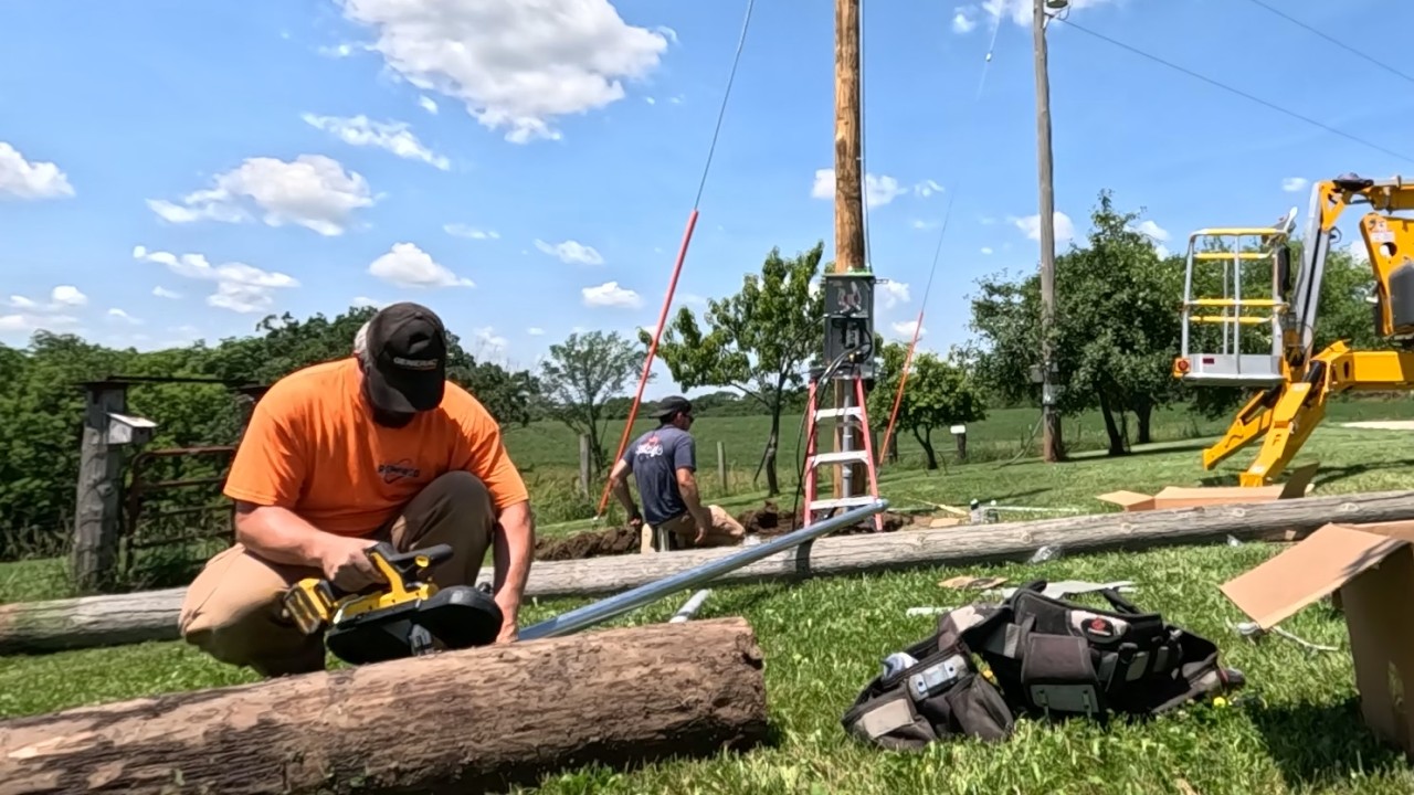 Replacing a Main Service Pole (Start to Finish)