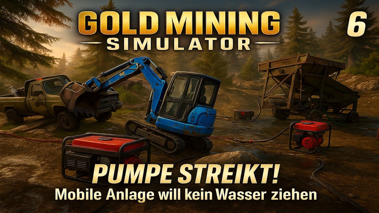 Gold Mining Simulator #6: Mobile Anlage aufgebaut – aber die Pumpe streikt! [Gameplay, deutsch]