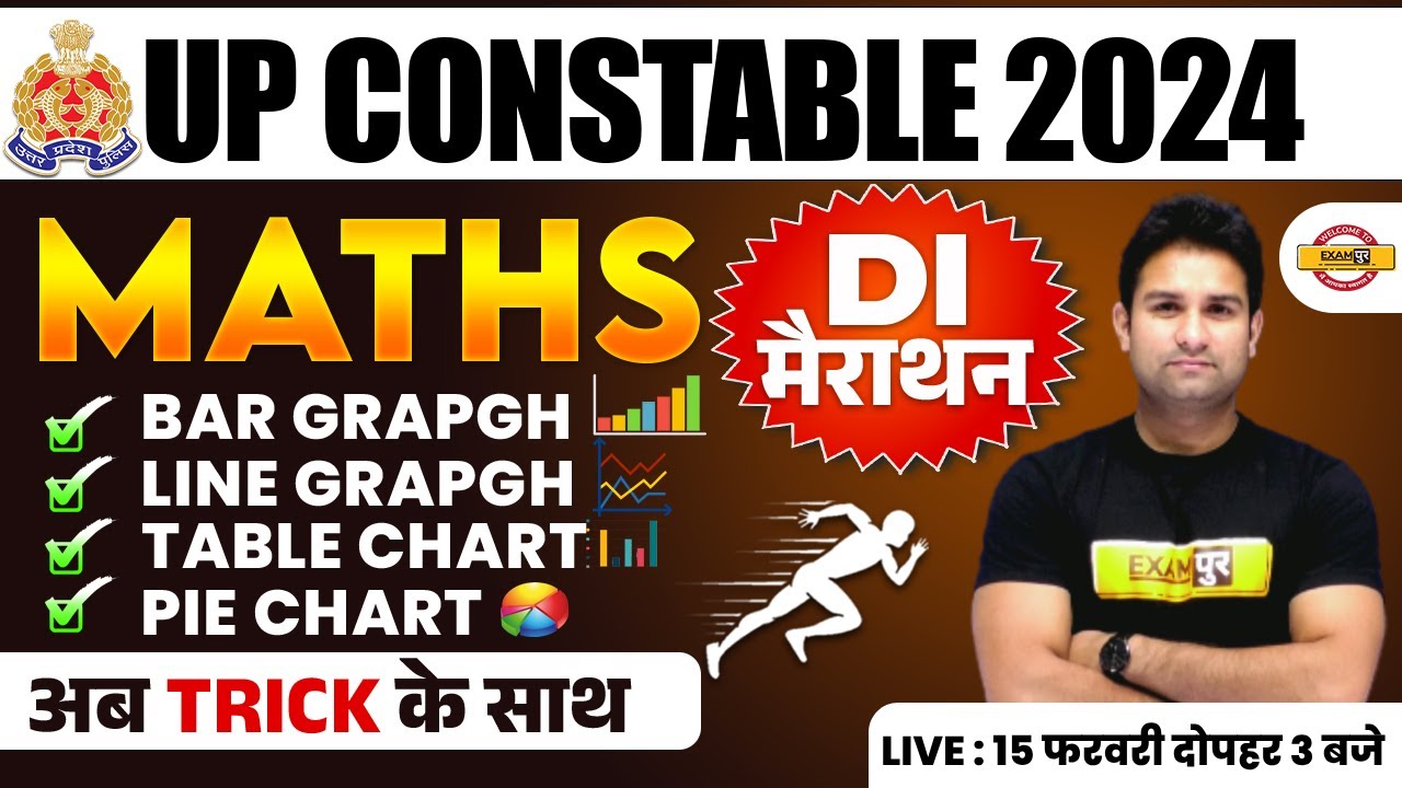 UP CONSTABLE 2024 || MATHS || BAR GRAPGH || LINE GRAPGH || TABLE CHART || PIE CHART || BY MOHIT SIR
