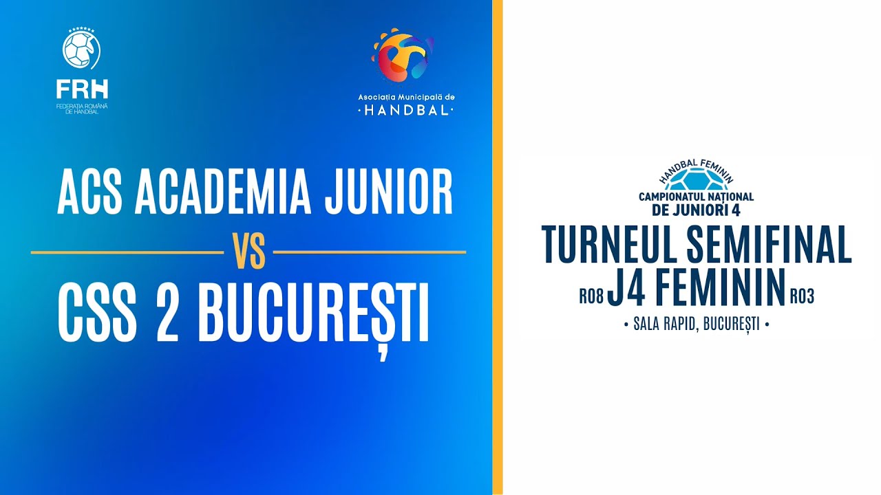 LIVE 🔴 ACS Academia Junior J4 vs CSS 2 București J4 | Turneul Semifinal - J4 feminin - RO8-RO3