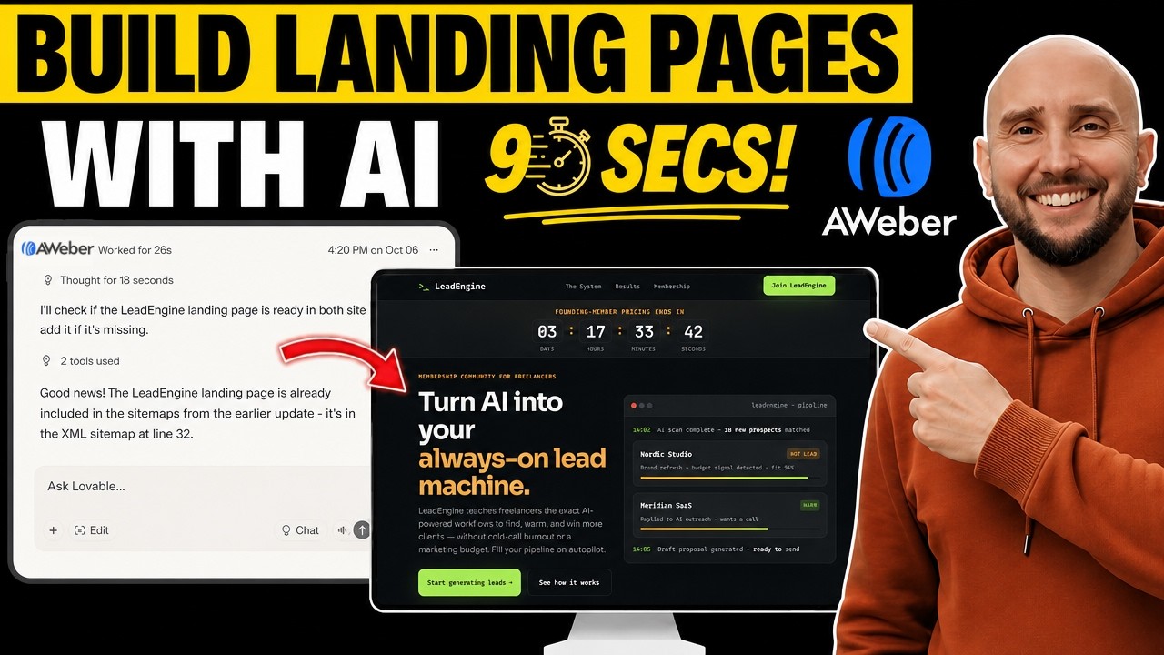 How to Create a Landing Page With AI That Actually Sells (AWeber)