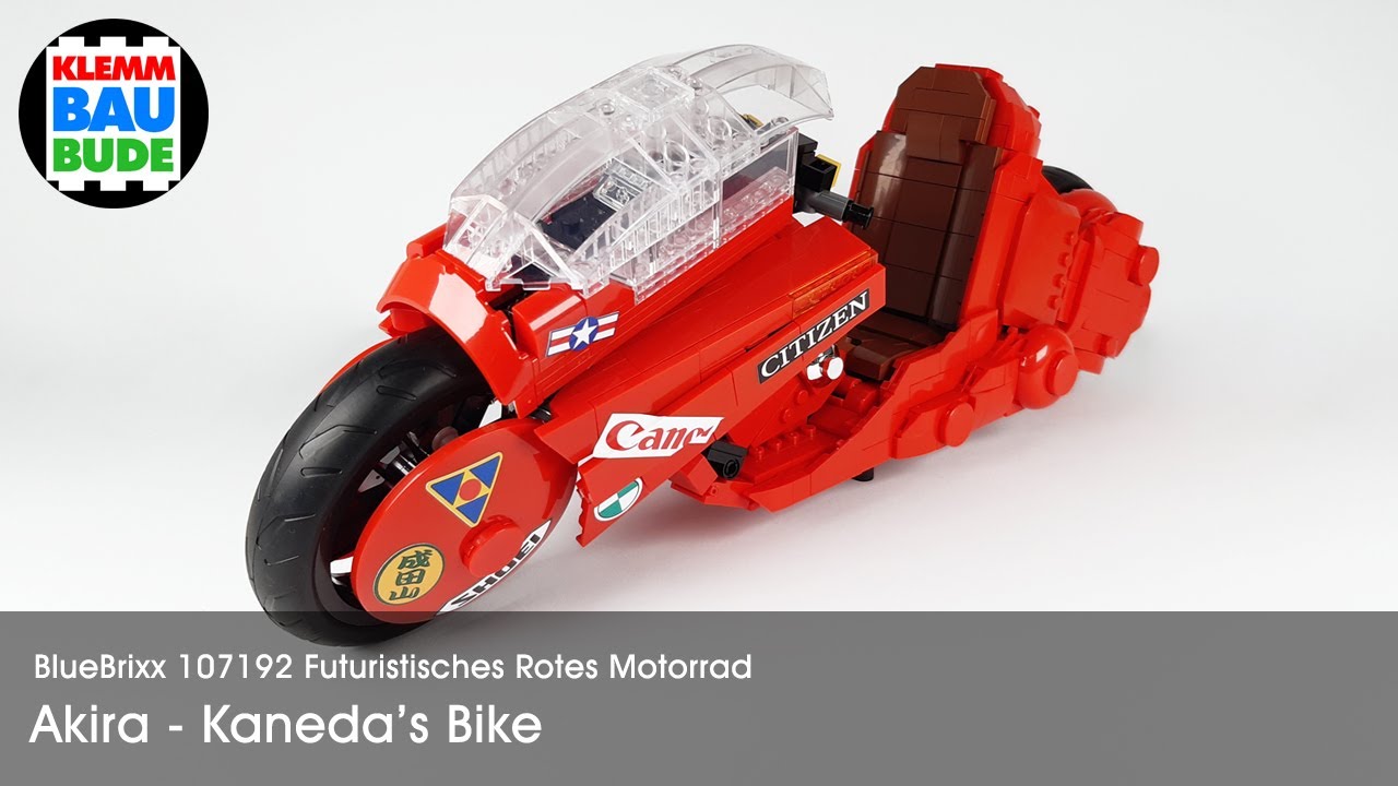 BlueBrixx 107192 – Futuristisches Rotes Motorrad, Akira, Kanedas Bike –  mod., Chrome Prints Sticker