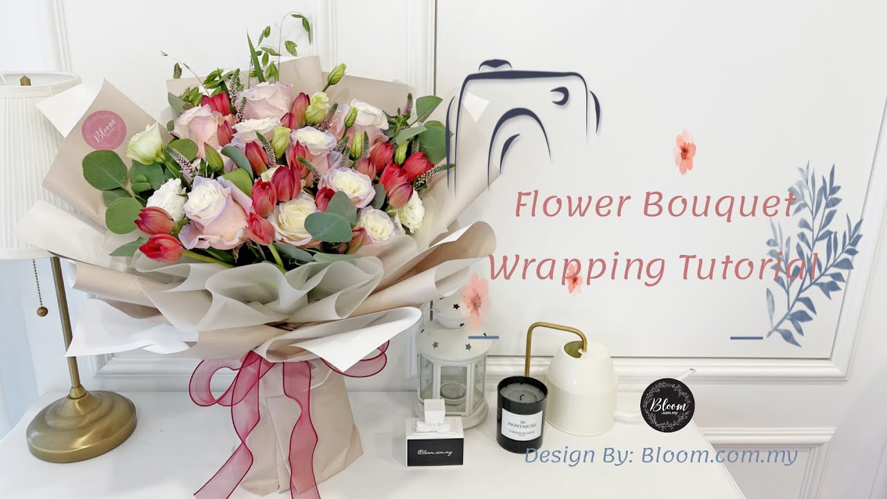 How to Wrap Big Flower Bouquet || Flower Bouquet Wrapping Ideas & Techniques || 大花束包装 || 花藝教學