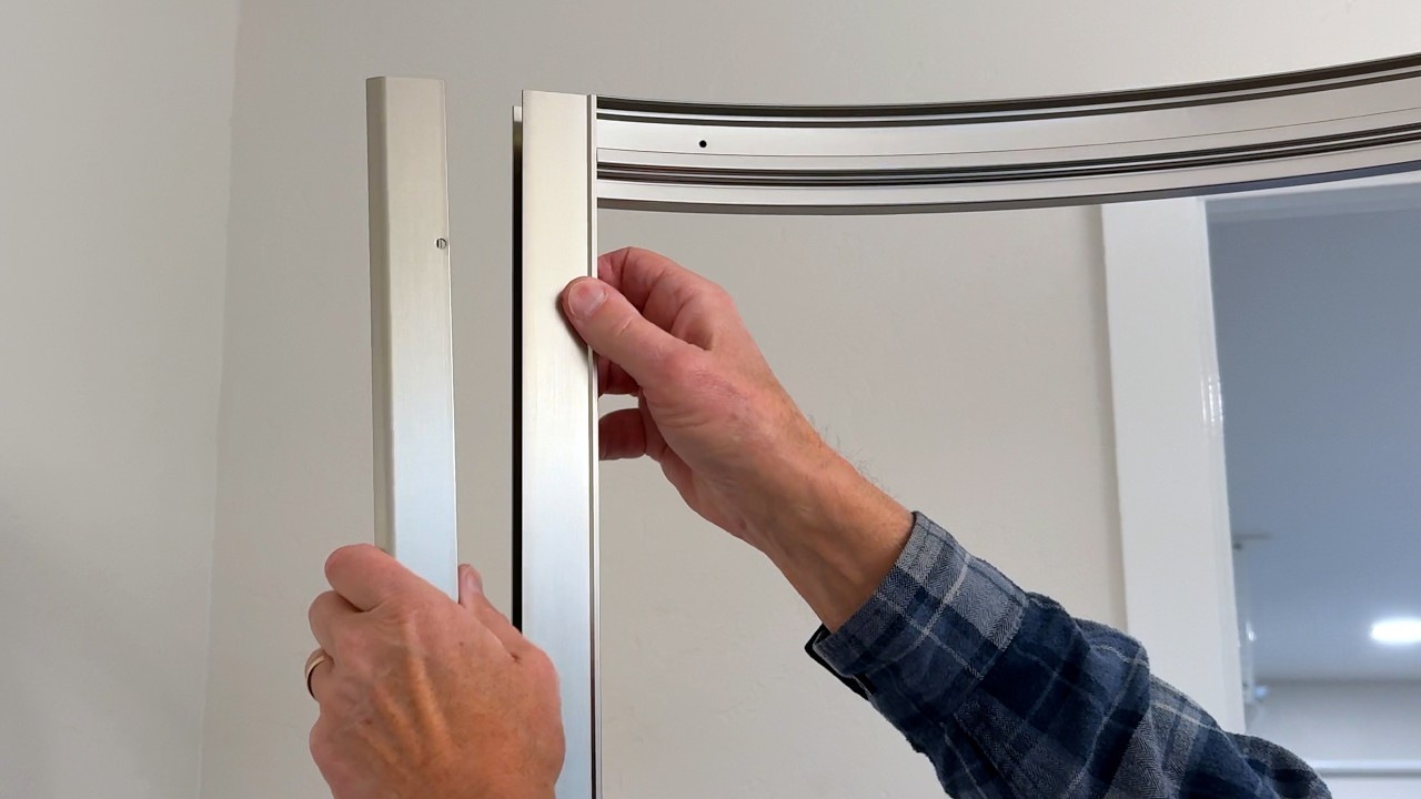 How to Install a MAAX Cyrene Corner Shower Kit – Install the Glass Door Frame