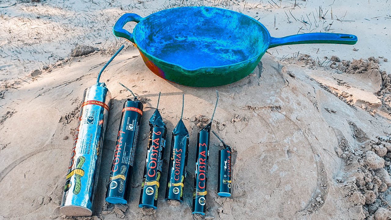 Pan survival test against a firecracker