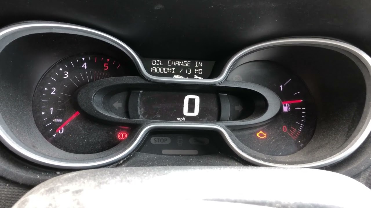 Service light reset Renault Trafic 2020