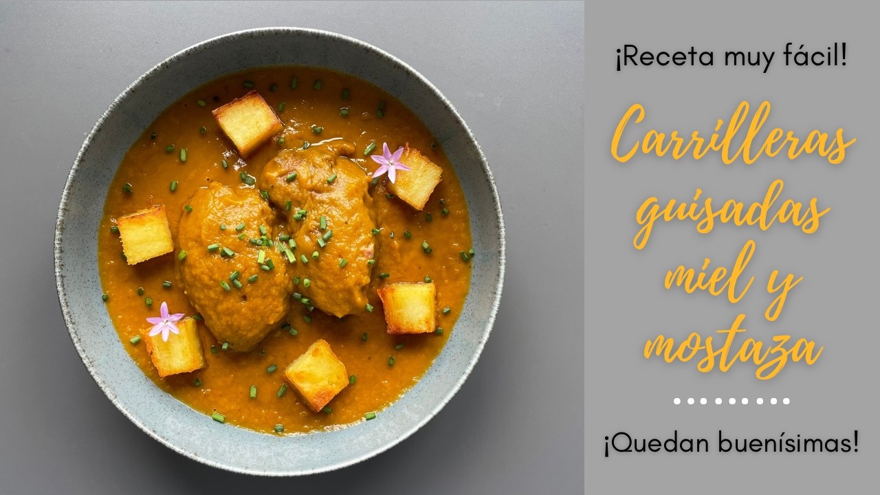 CARRILLERAS ESTOFADAS CON MIEL Y MOSTAZA🍖 Receta Fácil en OLLA LENTA👩‍🍳