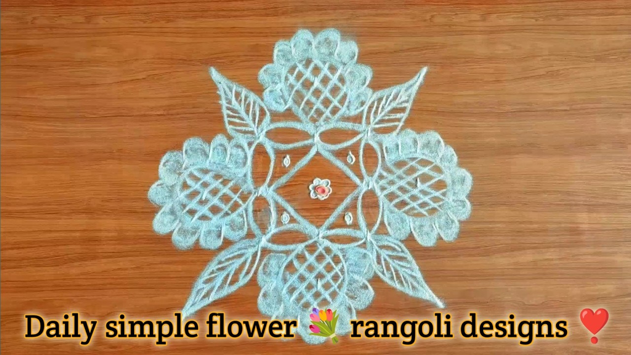 #day44 தினமும் காலையில் பூக்கோலம் போடலாமா...#priyasdailyrangoli #1millionviews #flowerrangoli #kolam