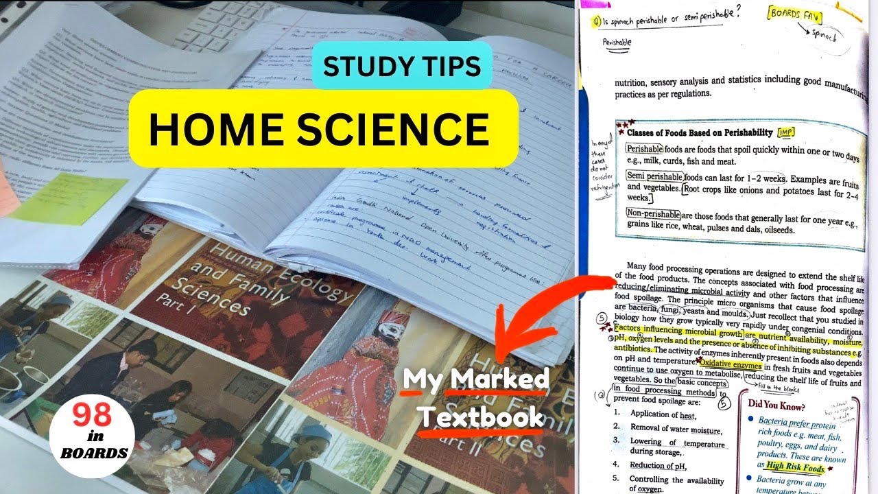 HOME SCIENCE CLASS 12 TIPS+NOTES | How I scored 98 in Board Exams | Home Science CBSE