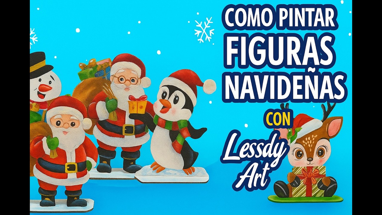 como pintar muñecos navideños